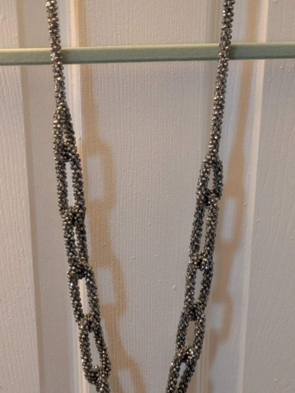 Silver Beaded Chain-Link Necklace - Women Jewelry